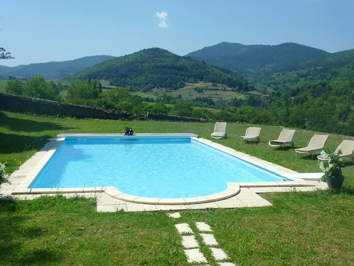 Demeure de 15 chambres avec piscine privee jardin clos et wifi a Satillieu Extérieur photo